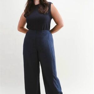 Navy Blue Women's Wide-Leg Pants • Darling Society Harmonize Pants • Large • New